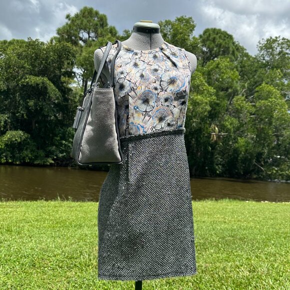 kate spade Laurel Way Suede & Hair-Calf Hadlee Tote Bag Smokey Pearl - Picture 7 of 16